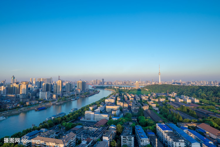 武漢城市風景漢江流域風光