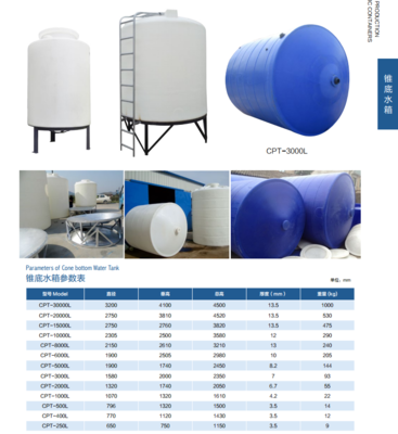 湖北錐底水箱廠家-武漢市佳士德塑料容器